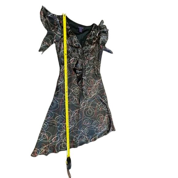 "METAPHOR" V Neck Babydoll Flutter Sleeve Dress SZ 8 Y2K Whimsigoth Dark Fairy - Picture 5 of 8